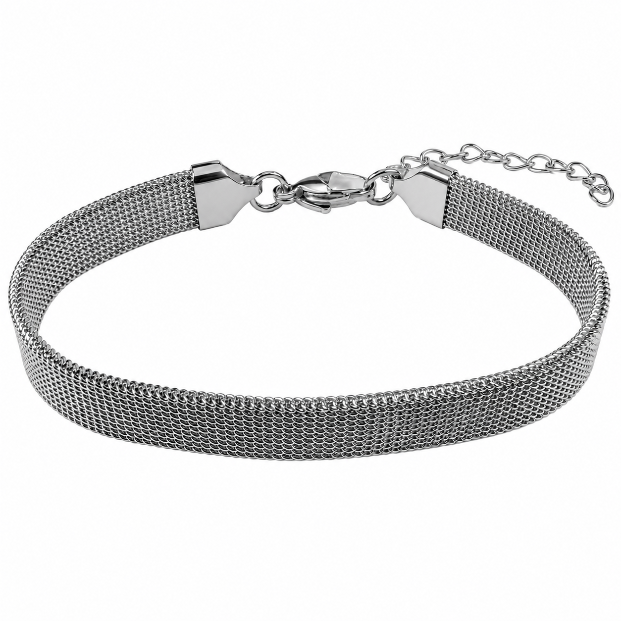 Stainless Steel Mesh Wrist Band Chain Bracelet