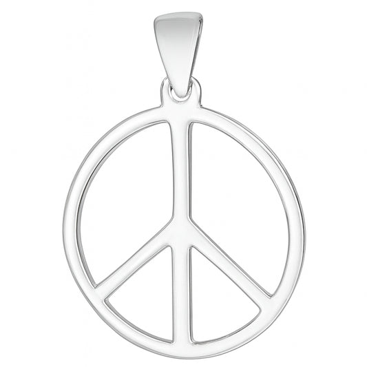Stainless Steel High Polish Peace Pendant