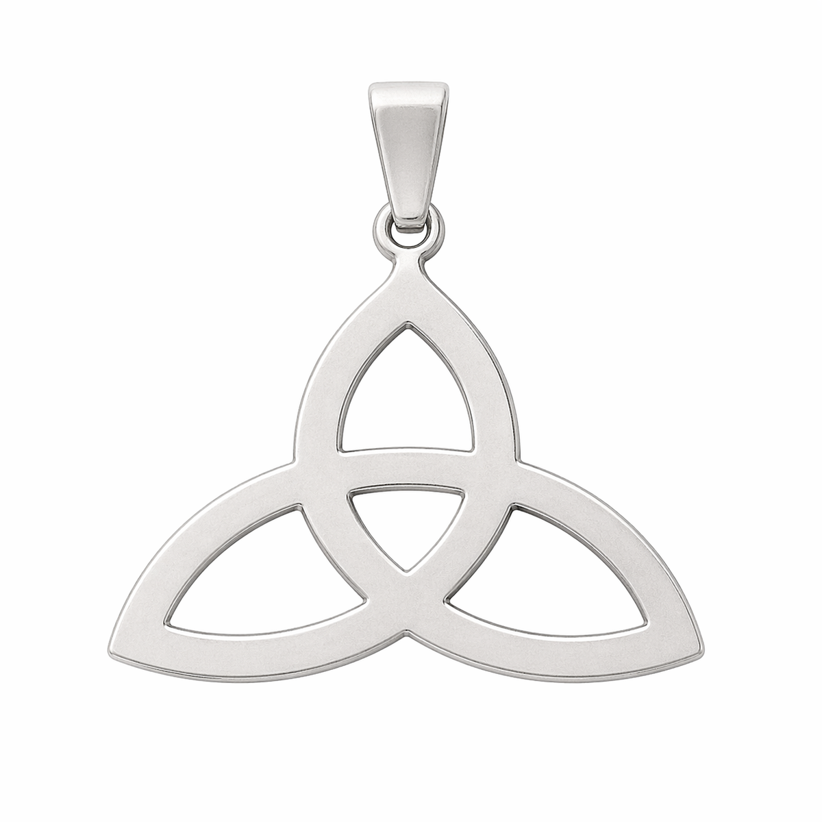 Stainless Steel Flat Triquetra Celtic Charm Pendant