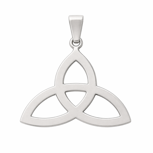 Stainless Steel Flat Triquetra Celtic Charm Pendant