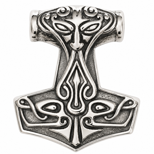 Stainless Steel Viking Hammer Celtic Charm Pendant