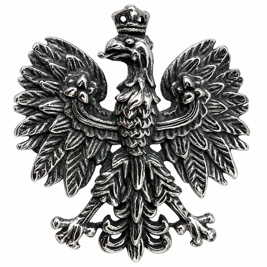 Stainless Steel Eagle Crown Bird Charm Pendant