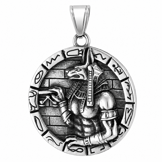 Stainless Steel Egyptian Anubis Charm Animal Fox Pendant
