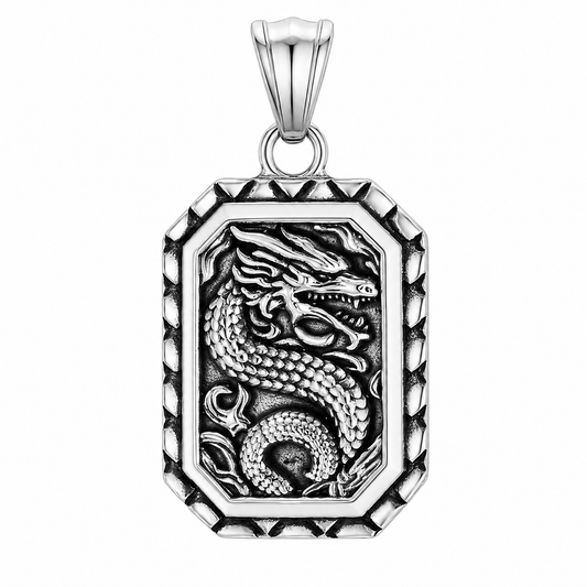 Stainless Steel Dragon Mythical Animal Snake Pendant