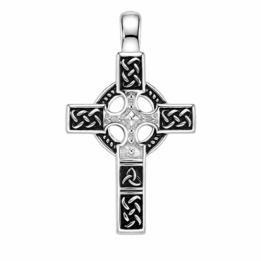 Stainless Steel Celtic Knot Cross Christian Irish Charm Pendant