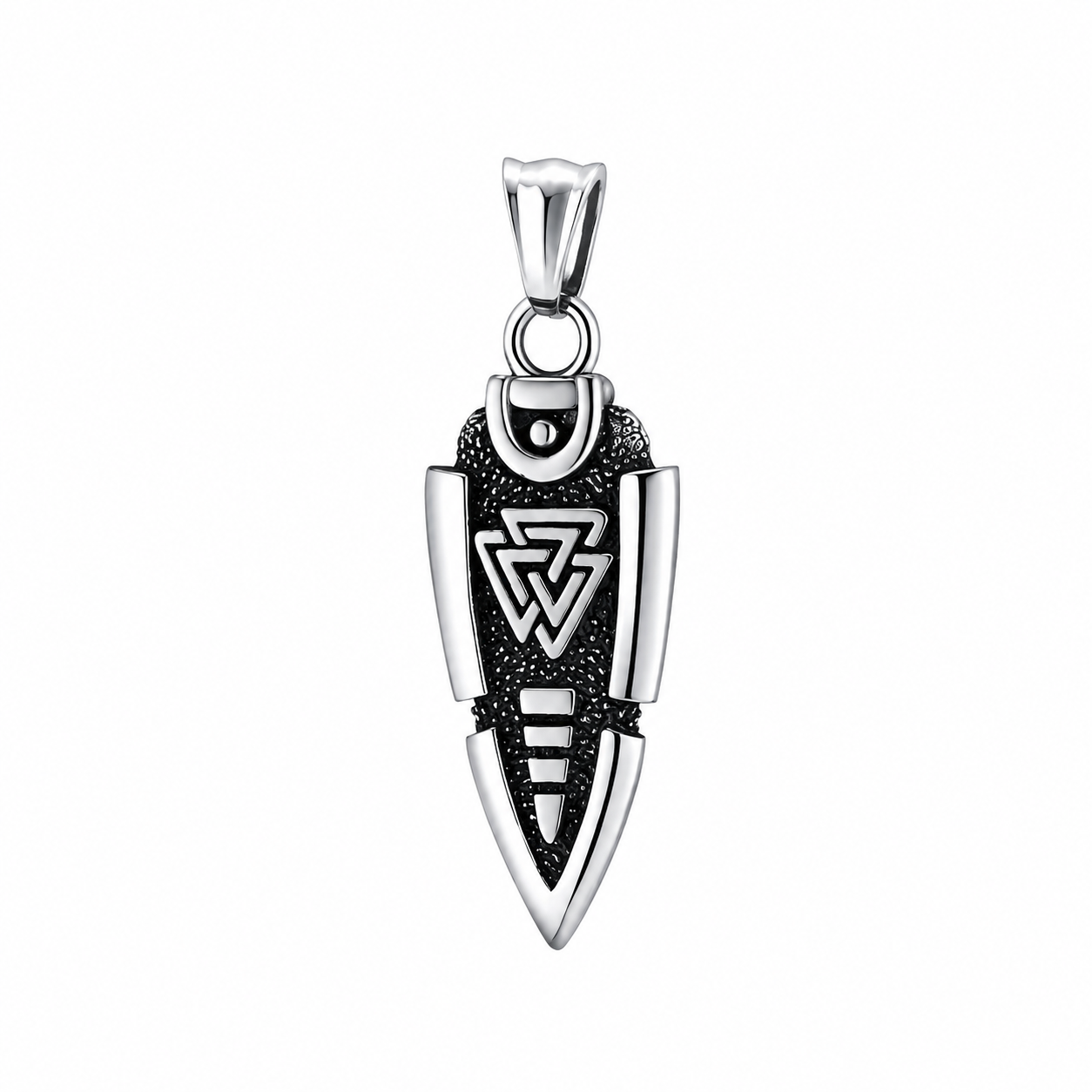 Stainless Steel Valknut Norse Triple Triangle Arrow Charm Pendant
