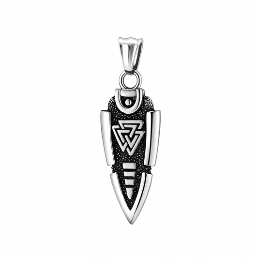 Stainless Steel Valknut Norse Triple Triangle Arrow Charm Pendant