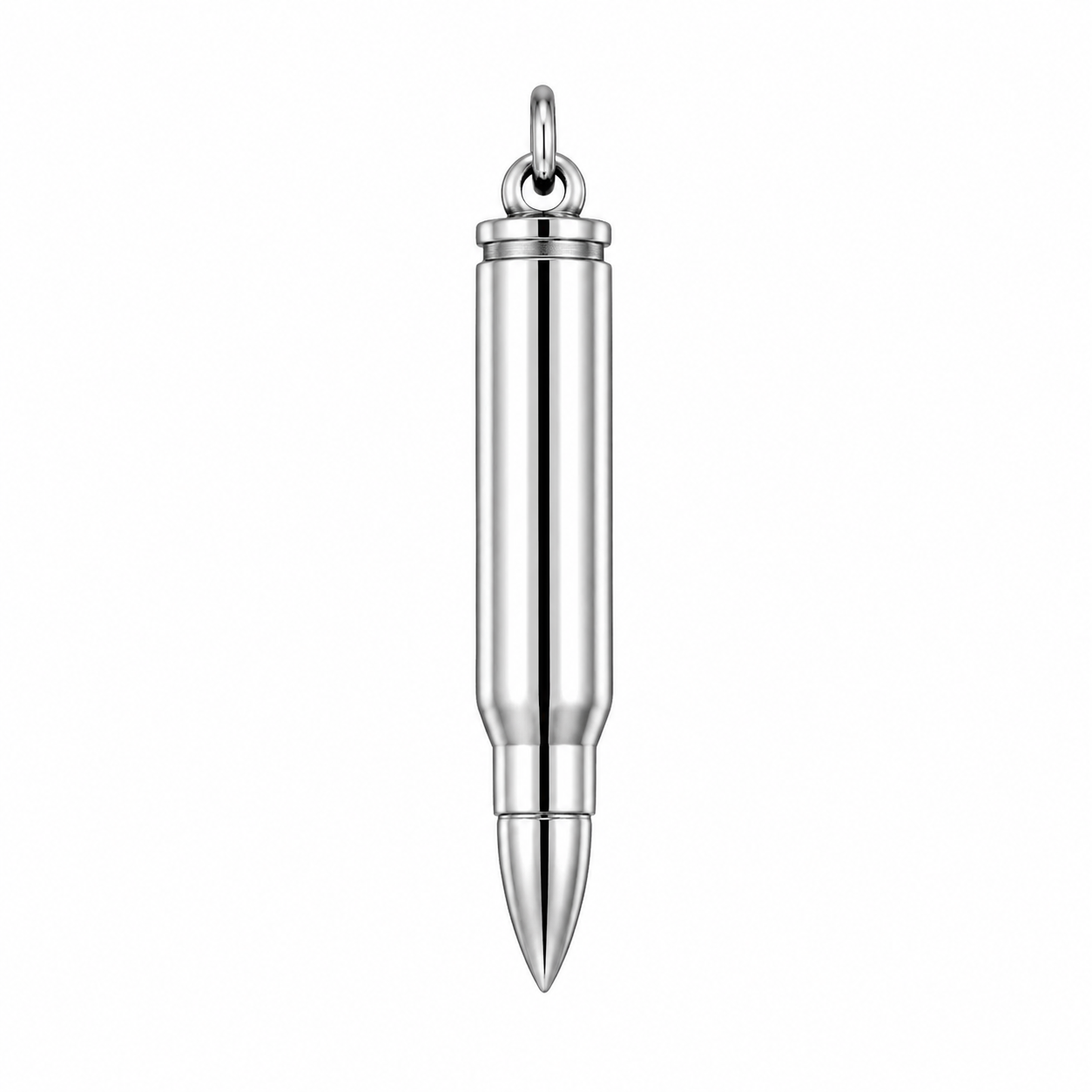 Stainless Steel Bullet Shell Casing Ammo Gun Rifle Marksmen Pendant