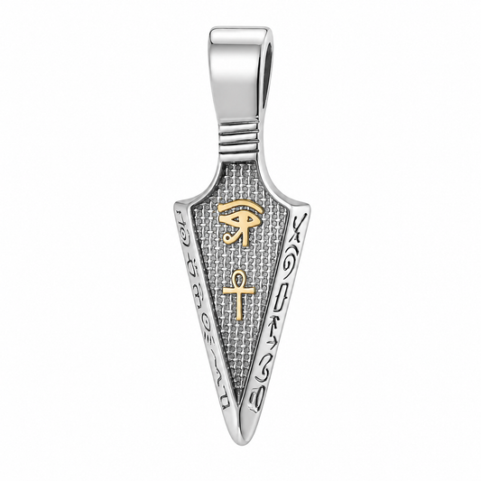 Stainless Steel Egyptian Ankh Eye of Horus Pendant