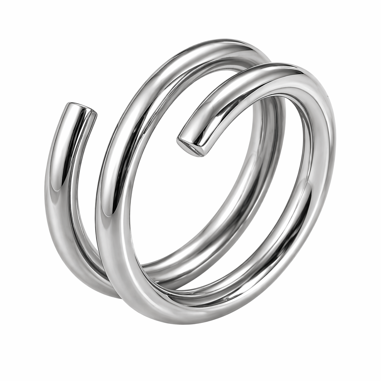 Stainless Steel Wire Coil Spiral Band Ring