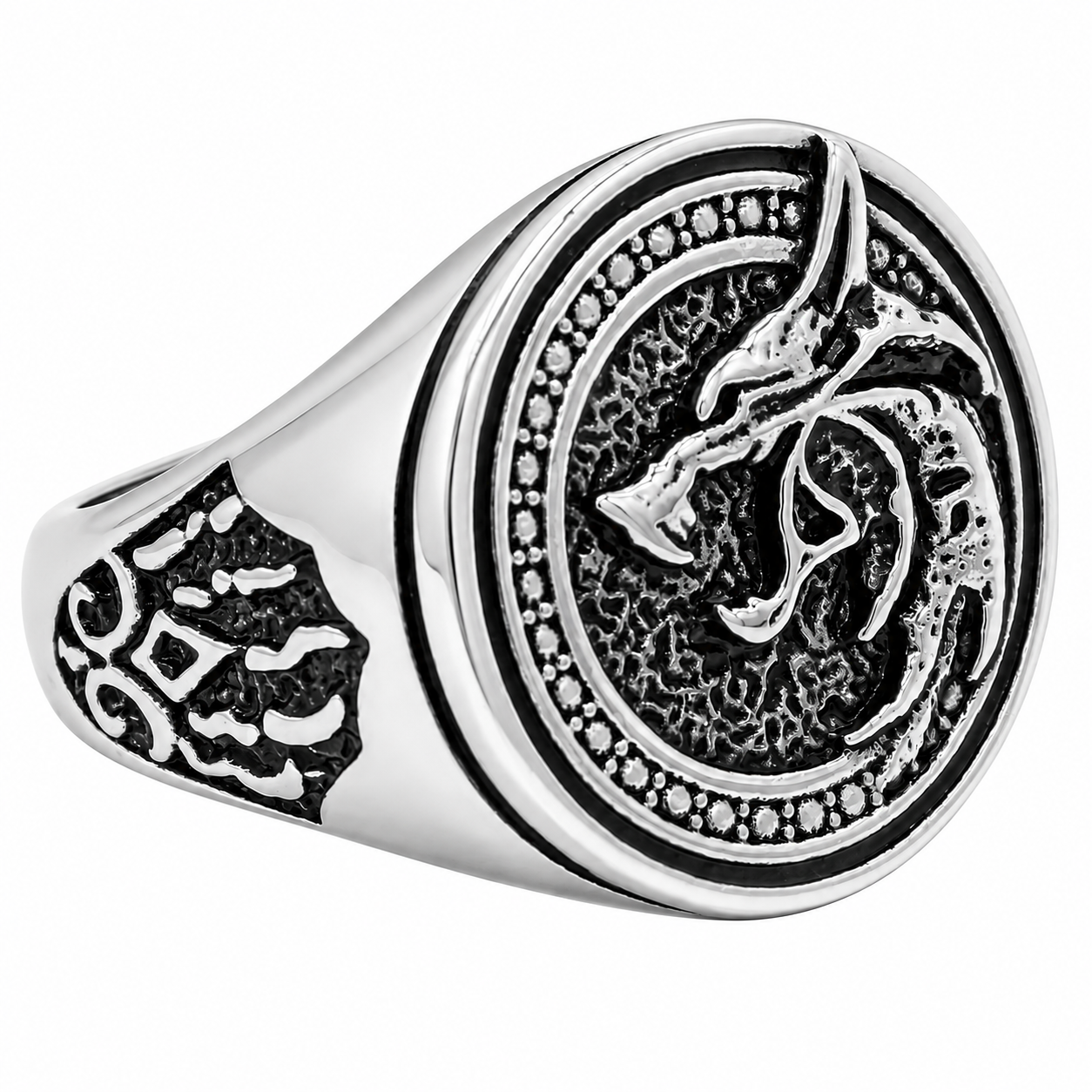 Stainless Steel Egyptian Anubis Wepwawet Animal Ring