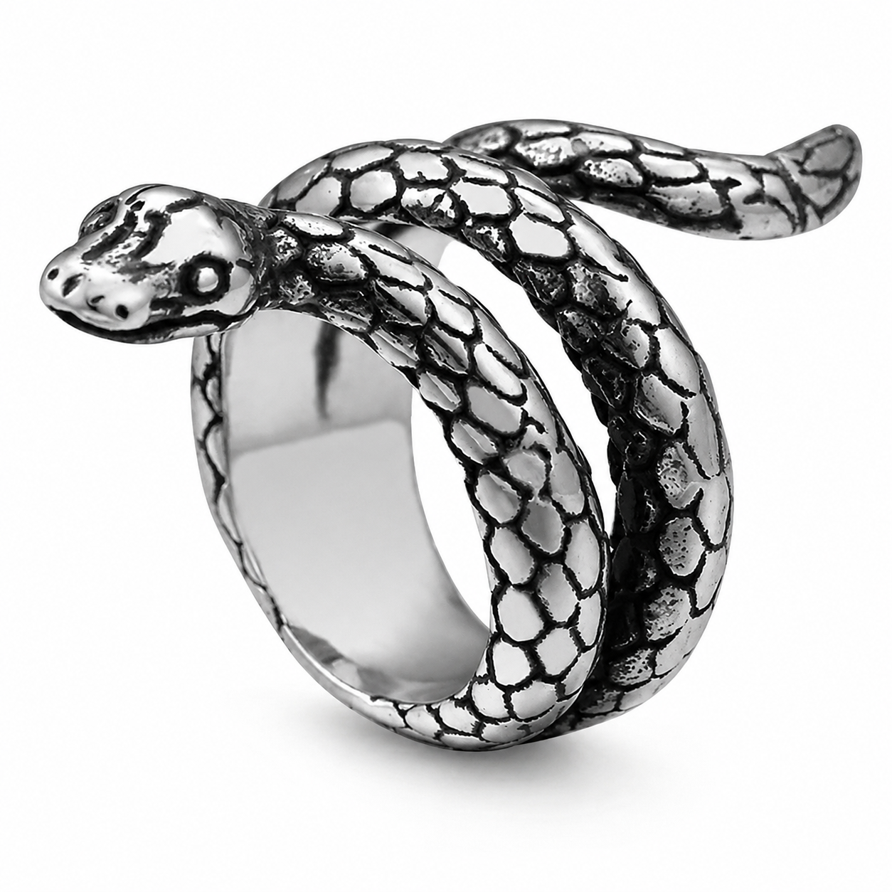 Stainless Steel Snake Serpent Animal ring