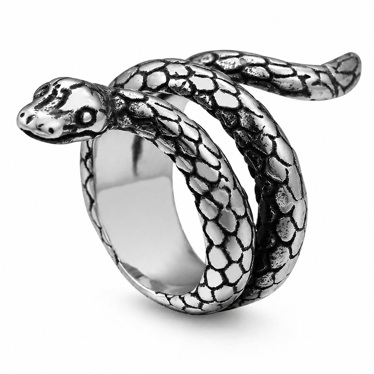 Stainless Steel Snake Serpent Animal ring