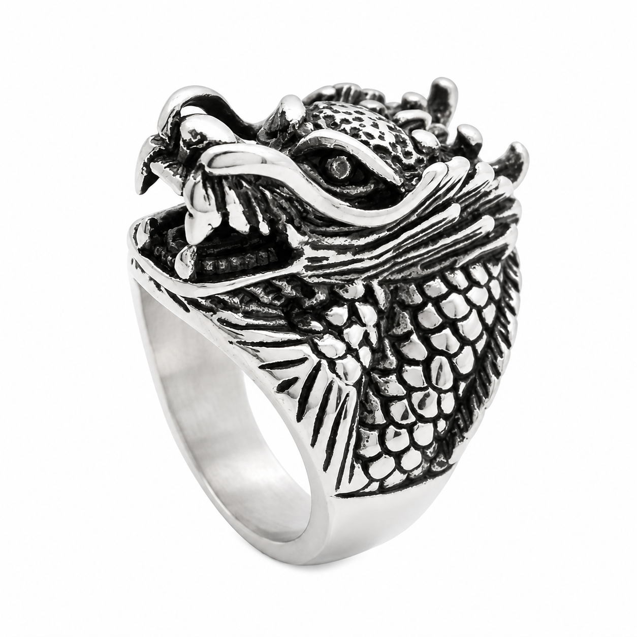 Stainless Steel Dragon Mythological Animal Ring
