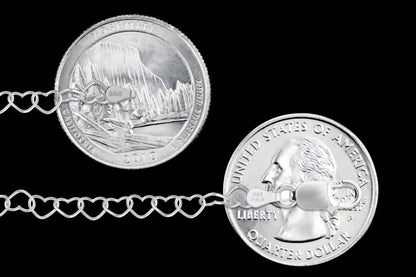 Heart 060 - 4.5mm - Sterling Silver Heart Chain Necklace