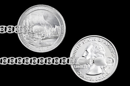 Love 060 - 4mm - Sterling Silver Love Chain Necklace