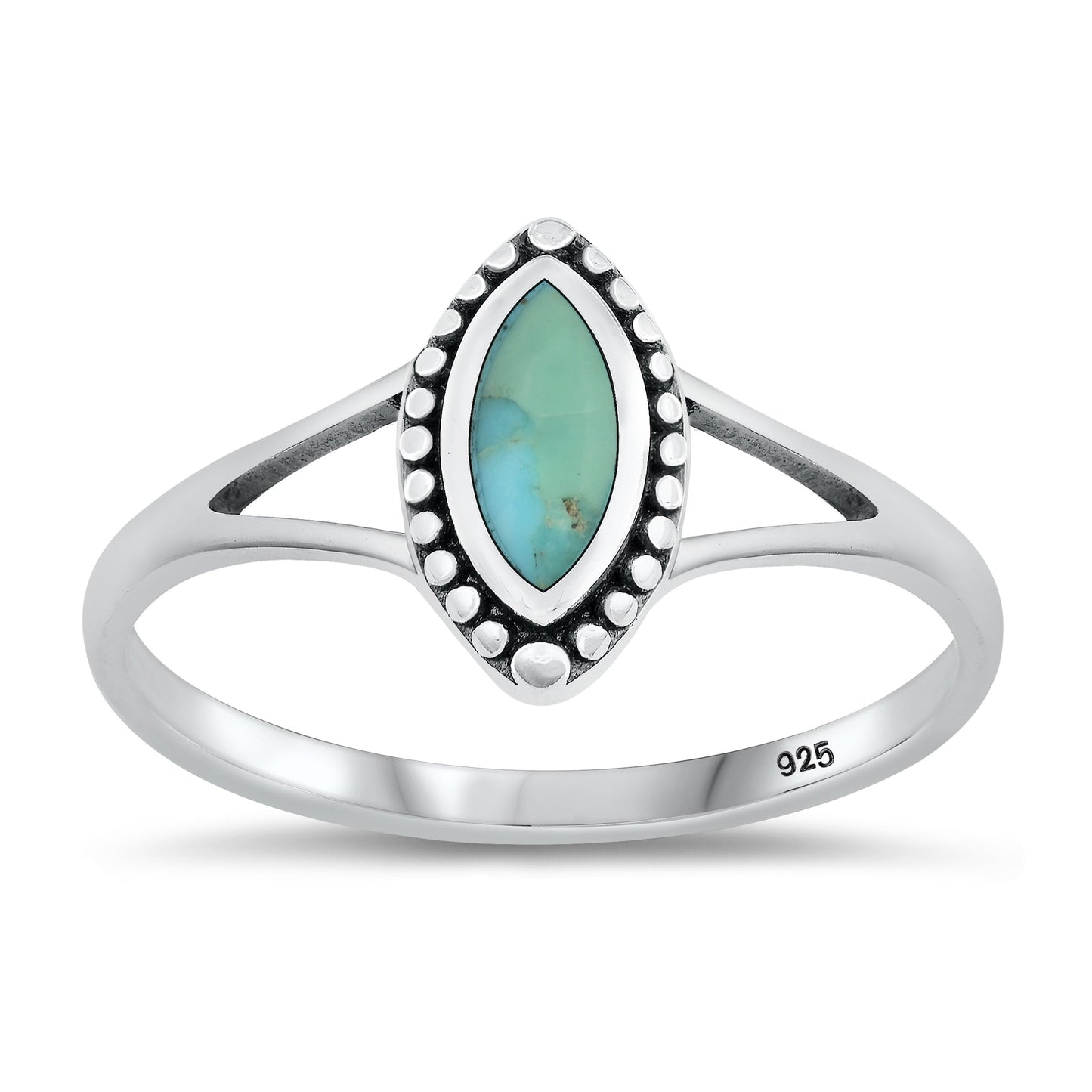 Sterling Silver Genuine Turquoise Ring