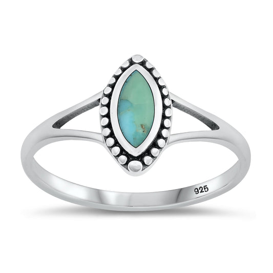 Sterling Silver Genuine Turquoise Ring