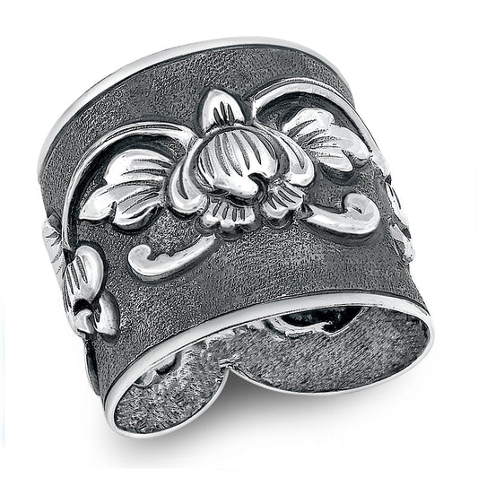 Sterling Silver Bali Flower Ring