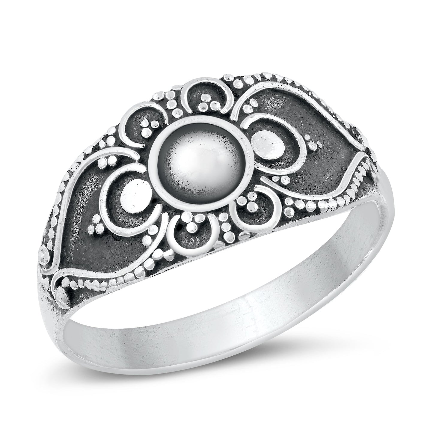 Sterling Silver Bali Ring
