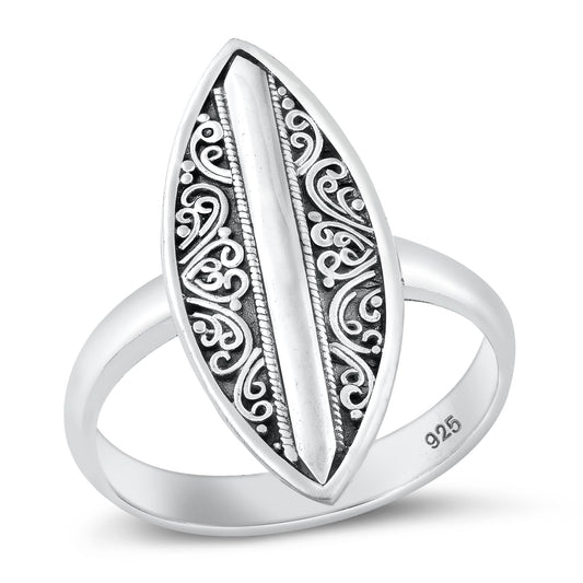 Sterling Silver Bali Cocktail Ring