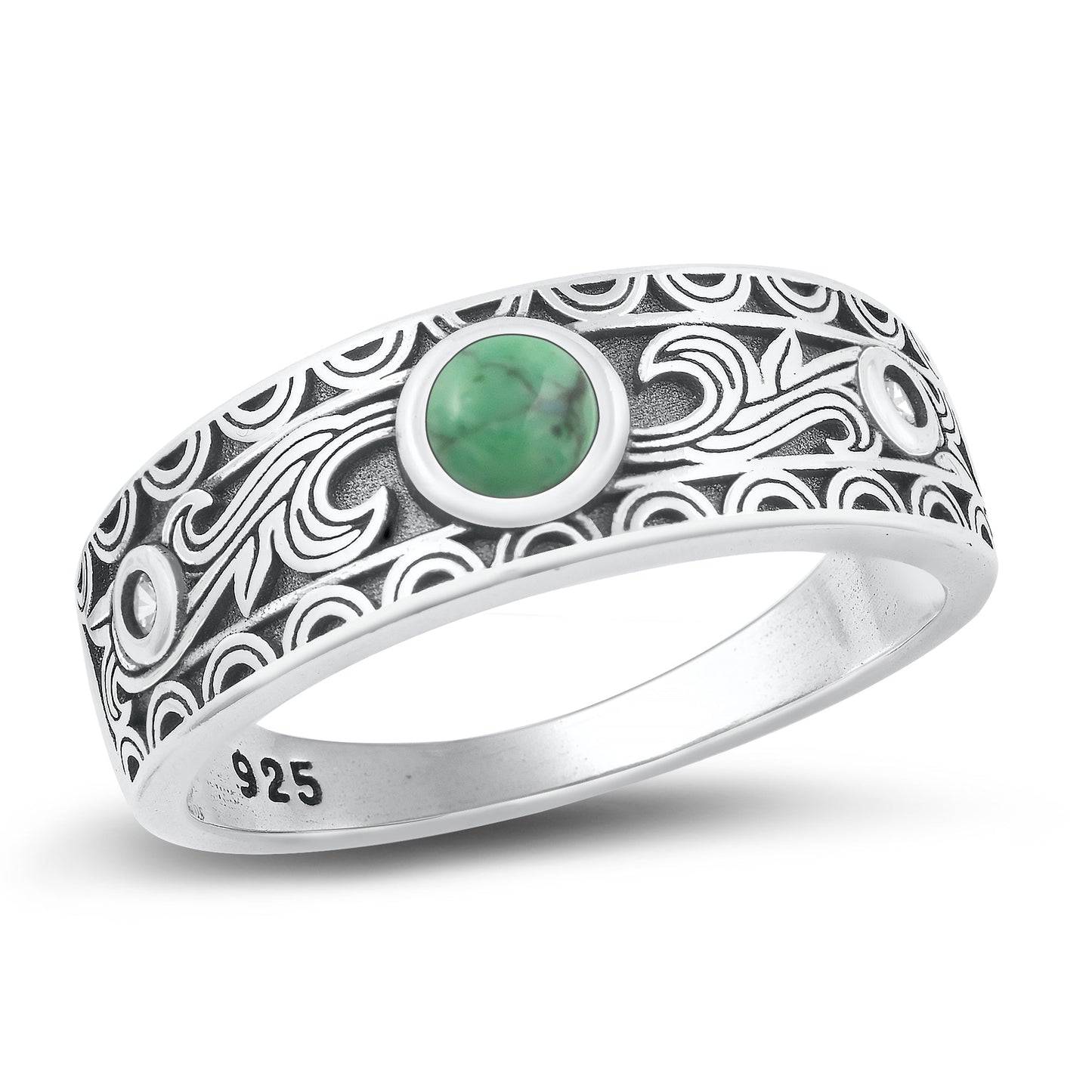 Sterling Silver Genuine Turquoise Ring