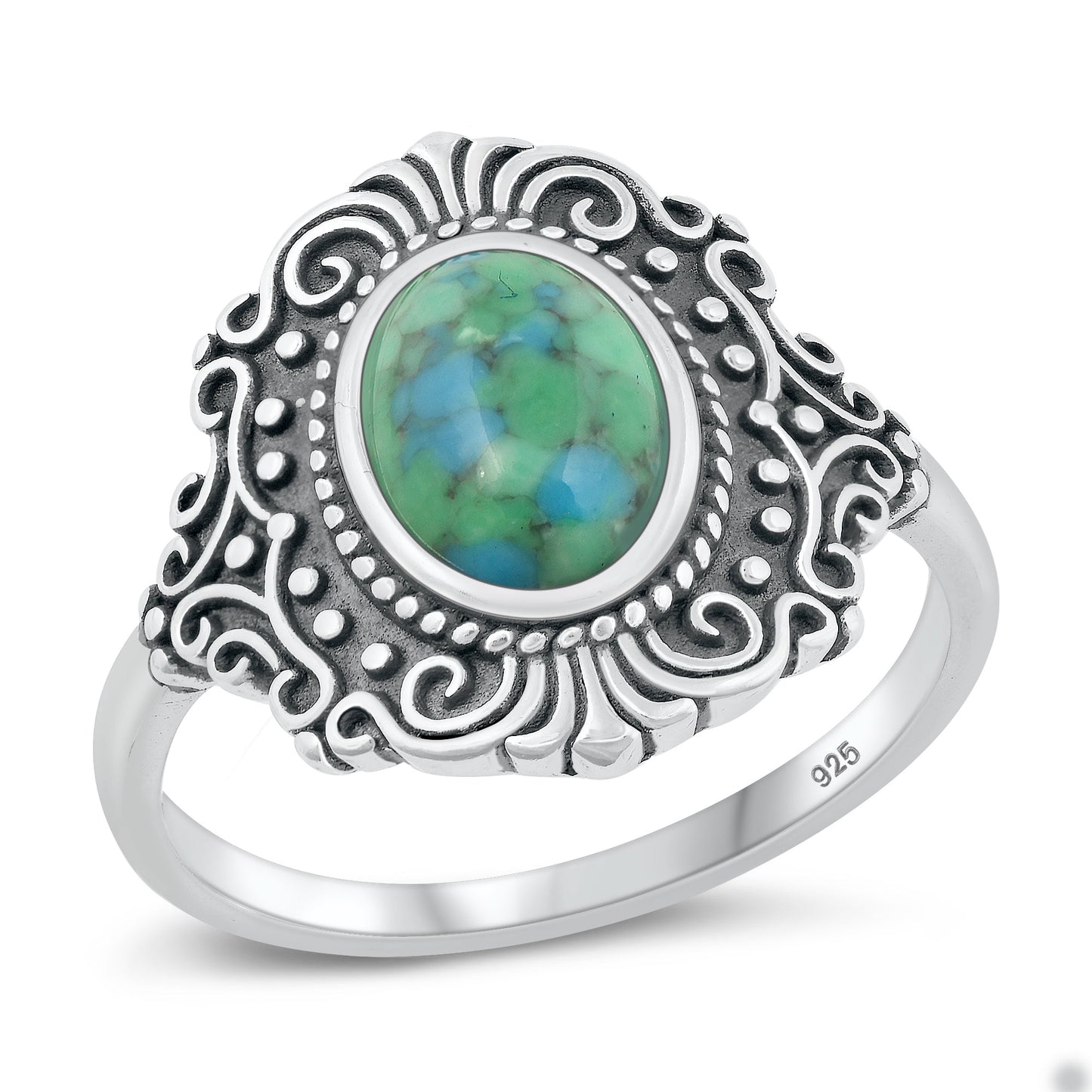 Sterling Silver Genuine Turquoise Ring