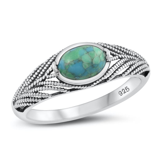 Sterling Silver Genuine Turquoise Ring