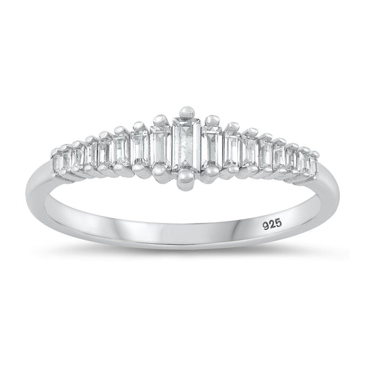 Sterling Silver Clear CZ Ring