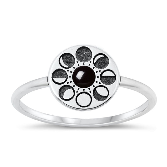 Sterling Silver Moon Phases Ring