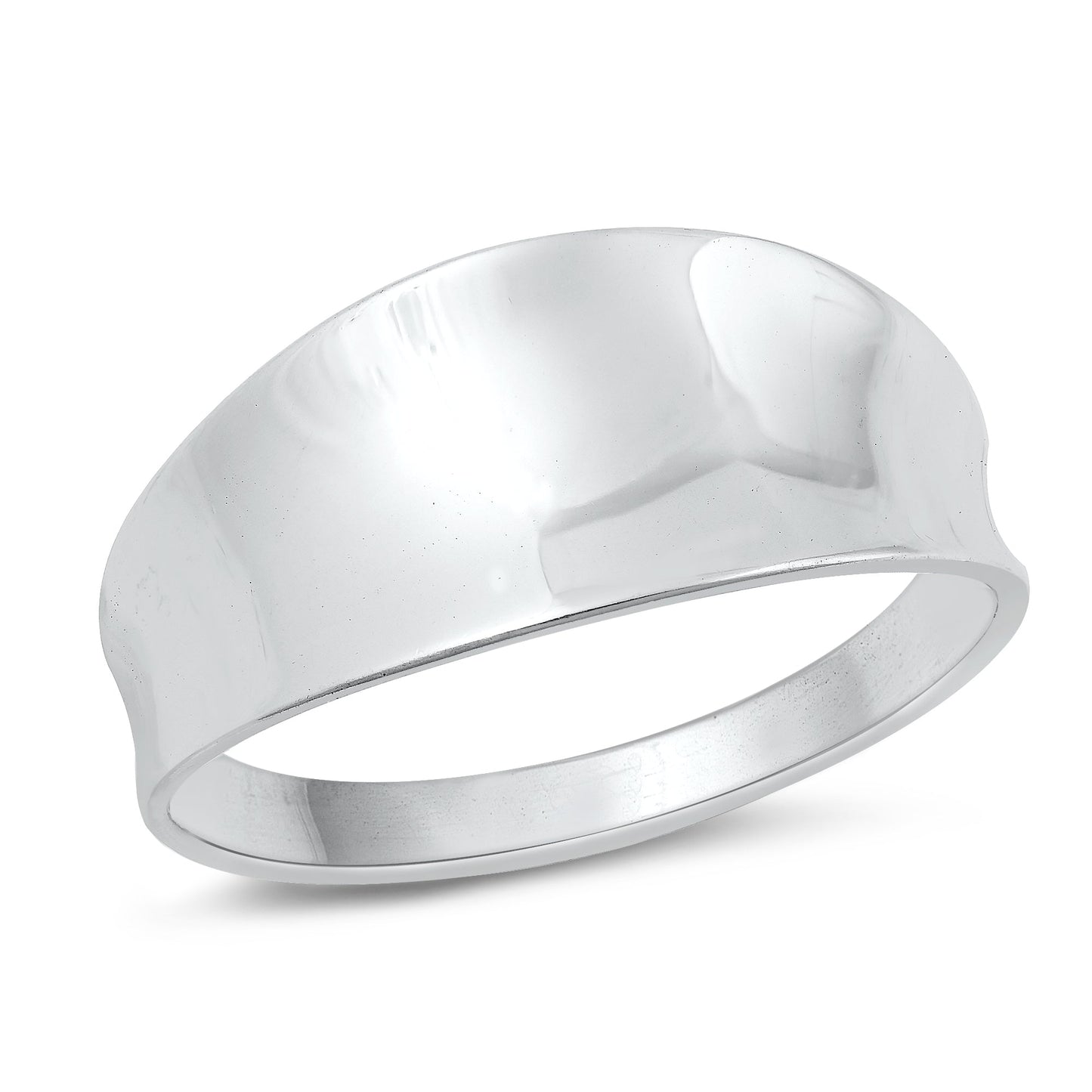 Sterling Silver Concave Ring