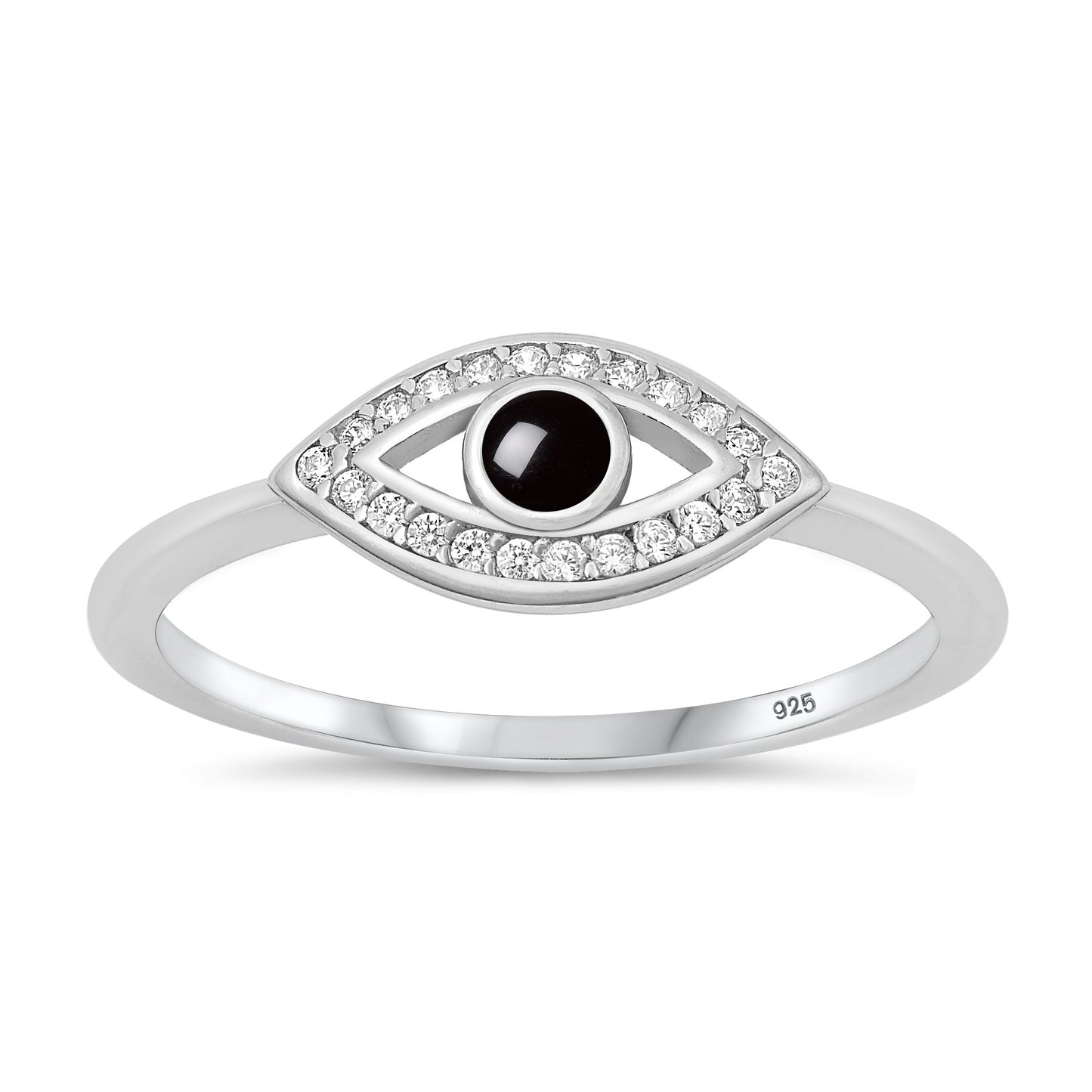 Sterling Silver Black Agate Ring