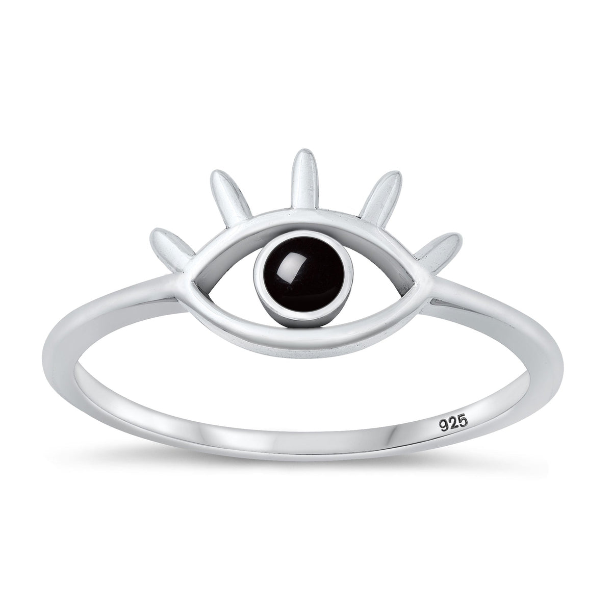 Sterling Silver Black Agate Ring