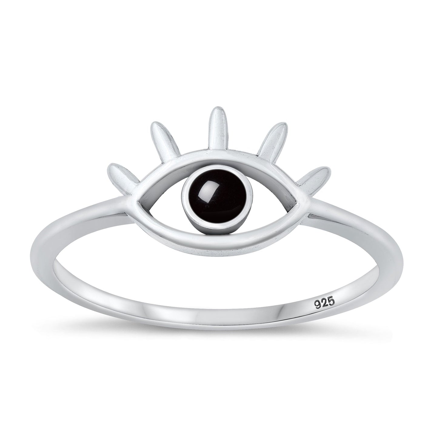 Sterling Silver Black Agate Ring