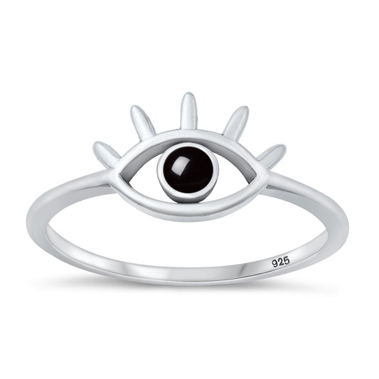 Sterling Silver Black Agate Ring