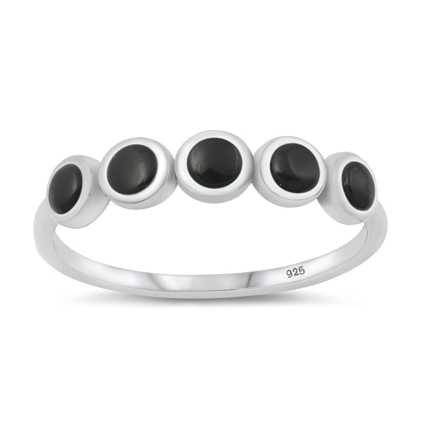 Sterling Silver Black Agate Ring