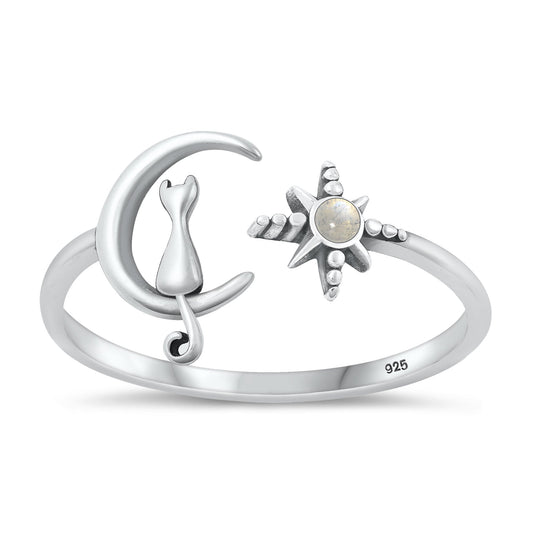 Sterling Silver Moonstone Ring