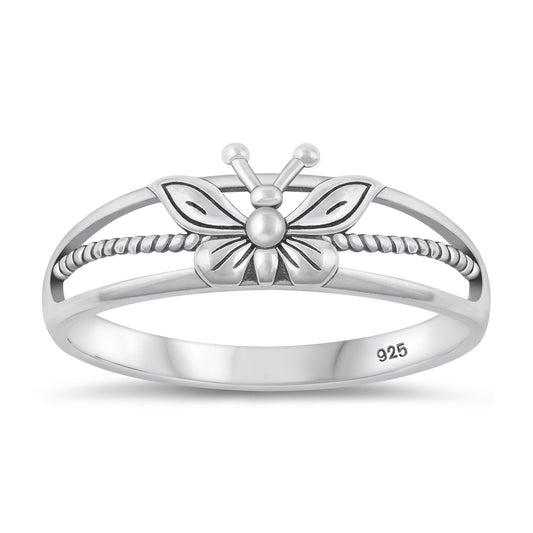 Sterling Silver Butterfly Ring