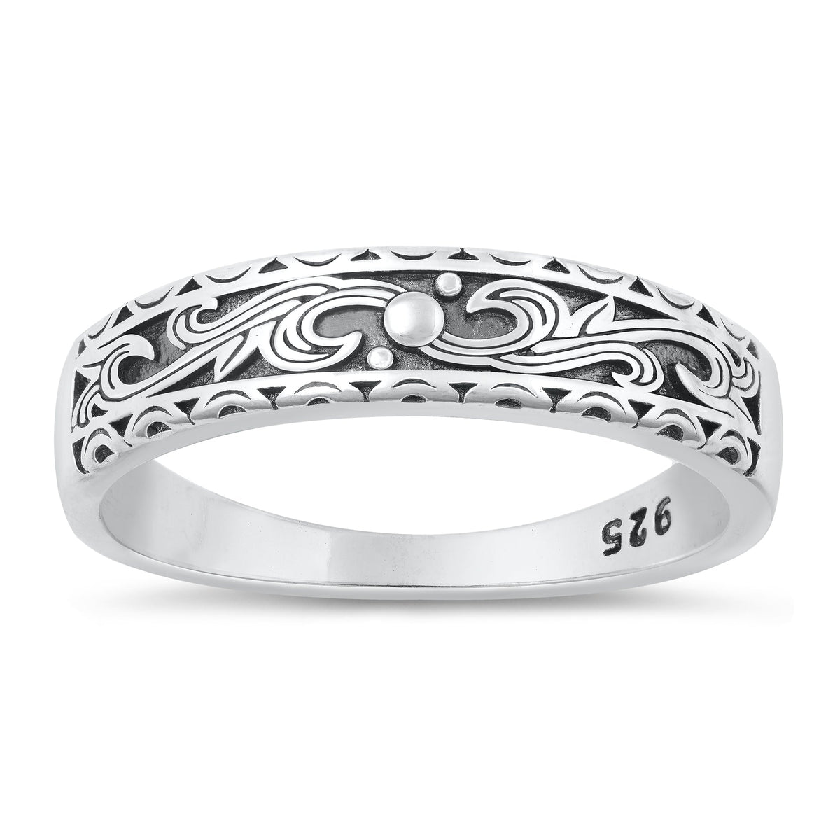 Sterling Silver Swirling Flame Ring