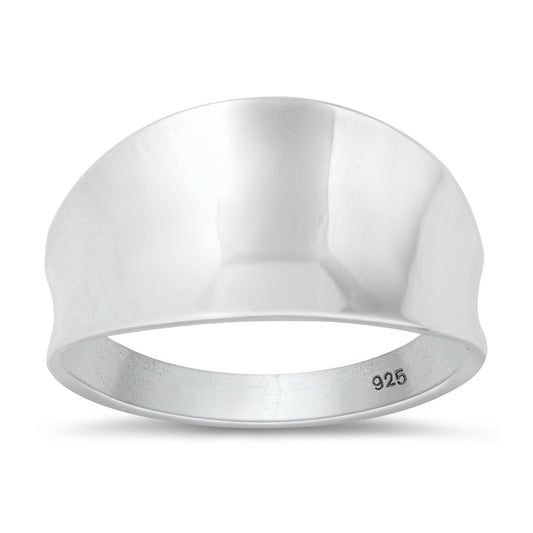 Sterling Silver Concave Ring
