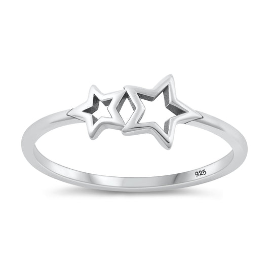 Sterling Silver Stars Ring