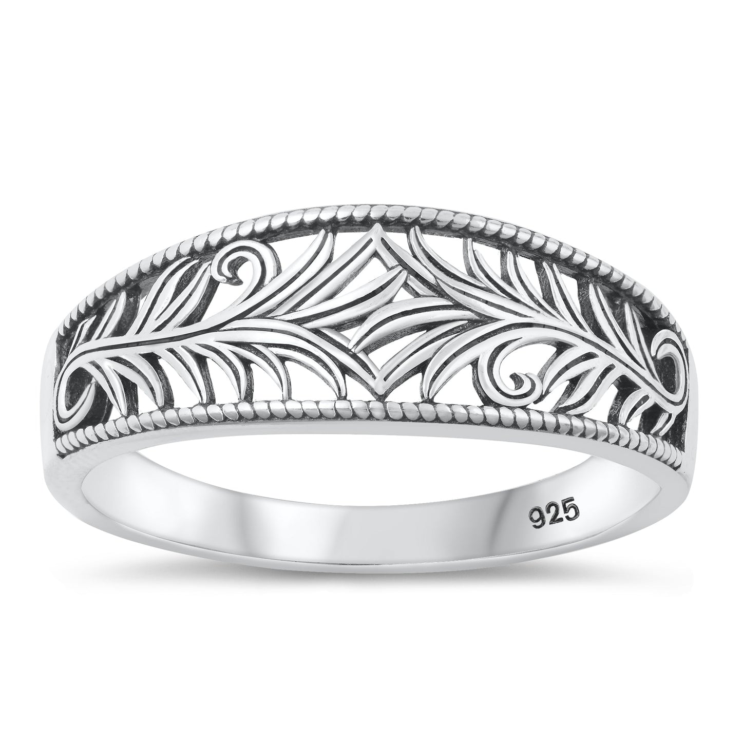 Sterling Silver Vines Ring