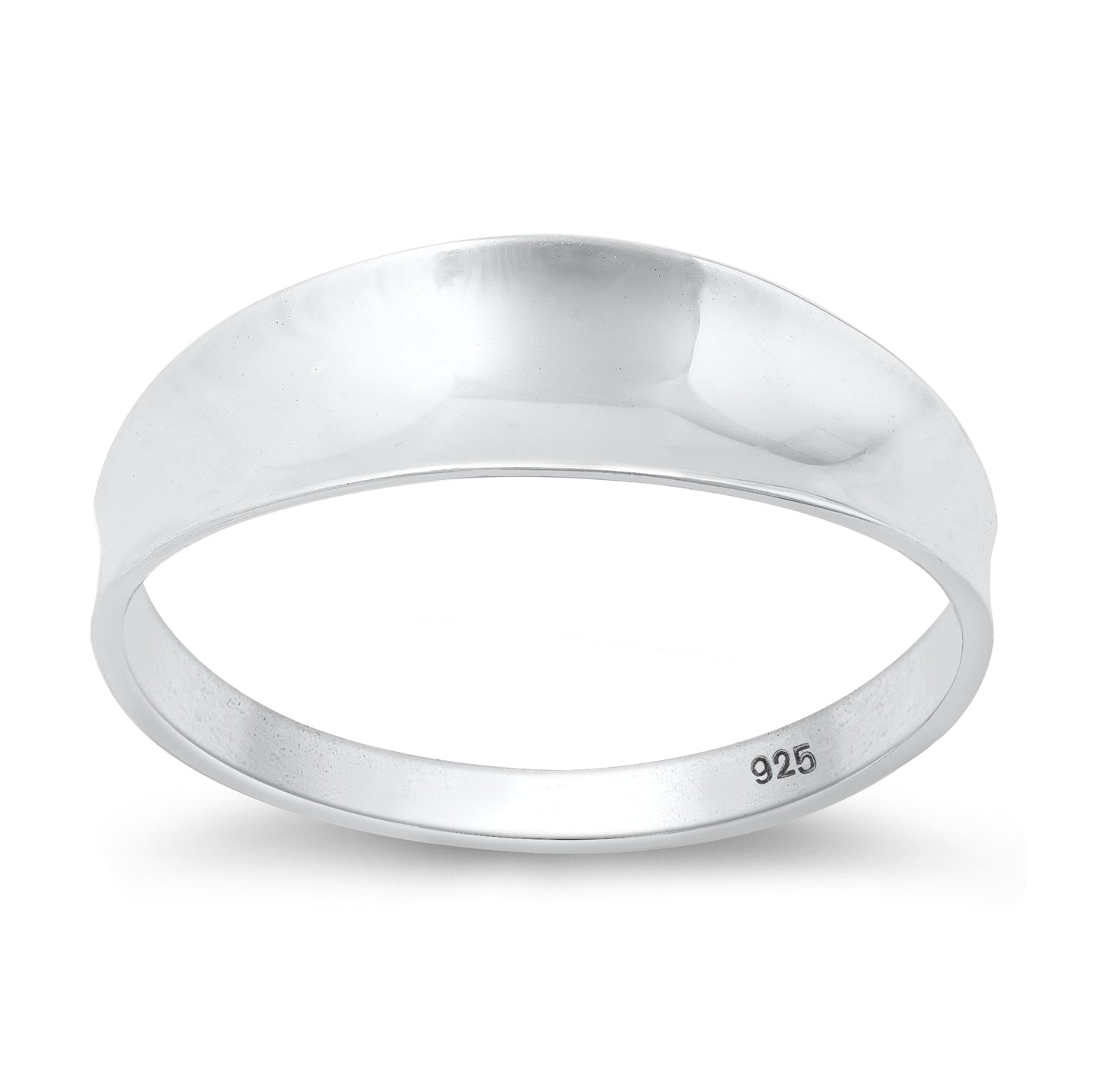 Sterling Silver Concave Ring