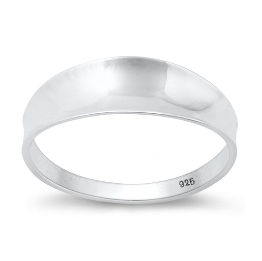 Sterling Silver Concave Ring