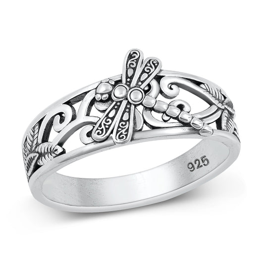 Sterling Silver Dragonfly Ring