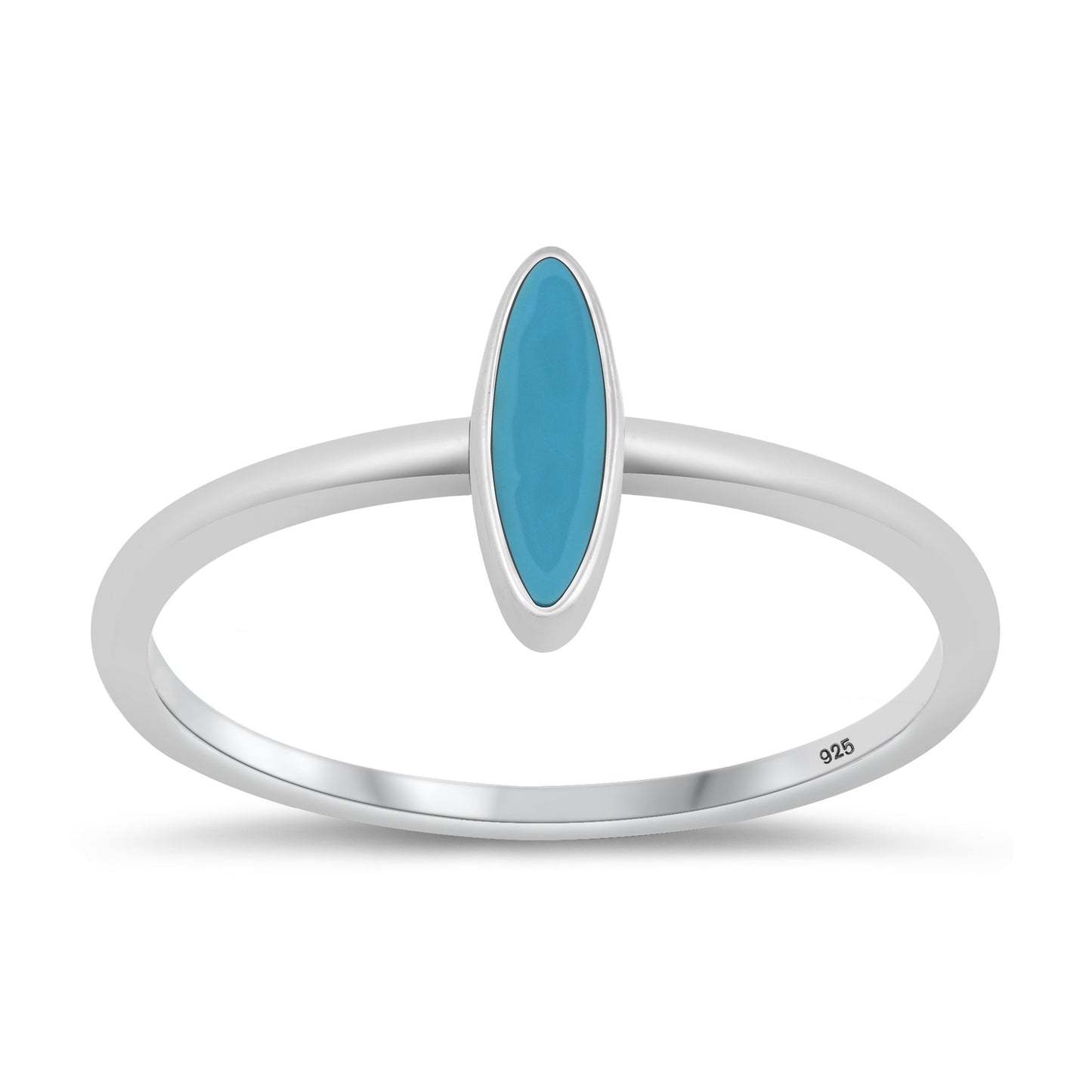 Sterling Silver Genuine Turquoise Ring