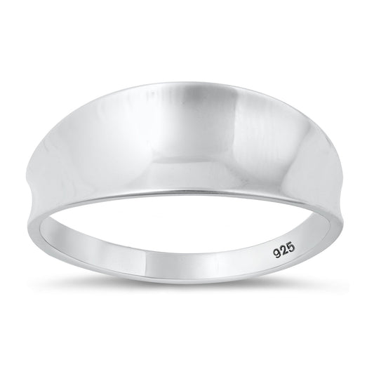 Sterling Silver Concave Ring