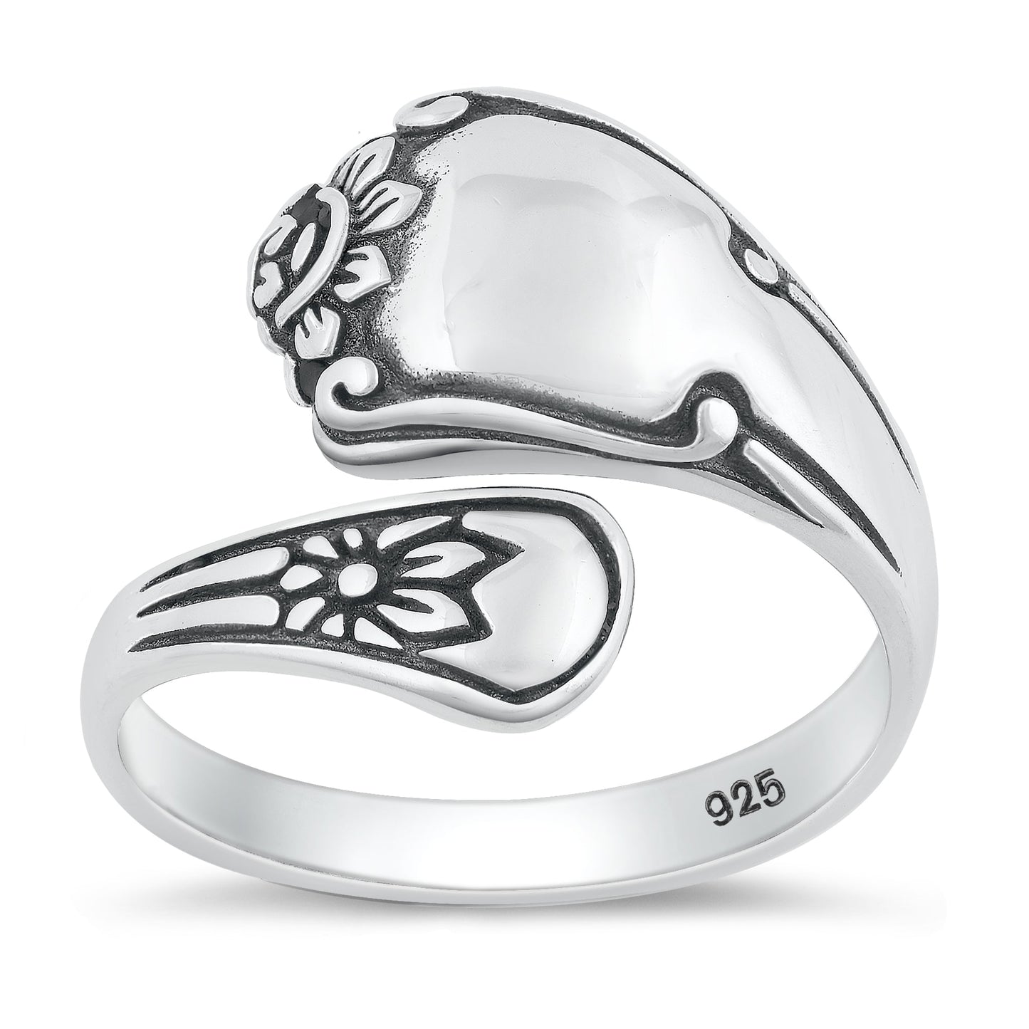 Sterling Silver Bali Spoon Ring