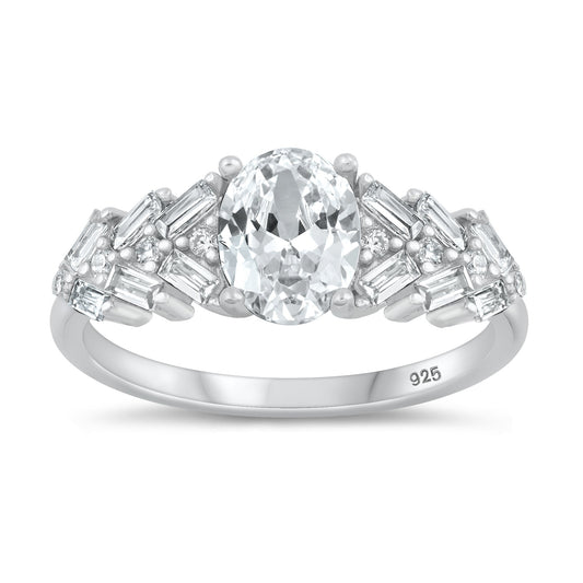 Sterling Silver Clear CZ Ring