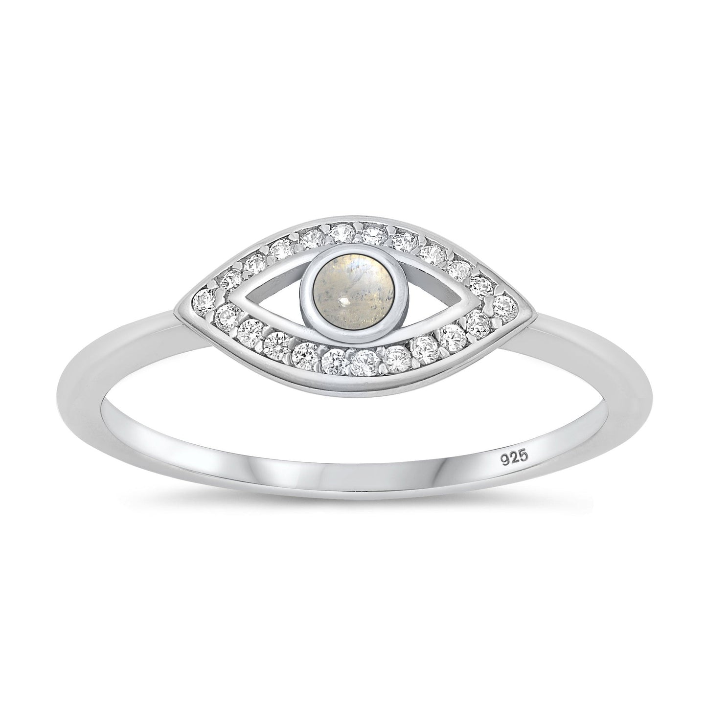 Sterling Silver Evil Eye Ring